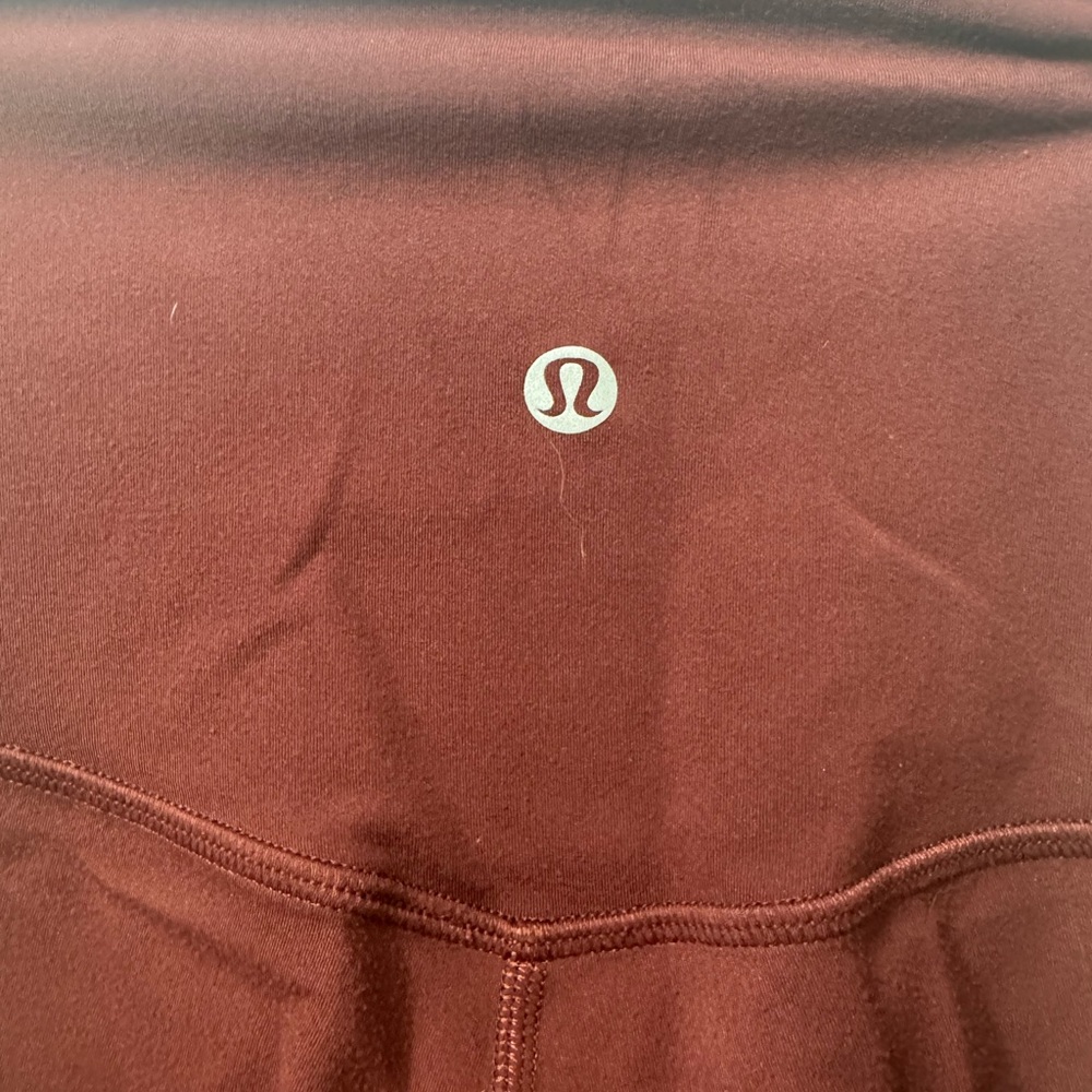 Lululemon Align Scalloped Hem High-Rise Pant 25". Size 4. Red Merlot. - Picture 7 of 9